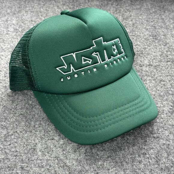 Justin Bieber SnapBack Trucker Hat Cap Licensed Justice Tour Emerald OSFM Singer - Picture 10 of 10
